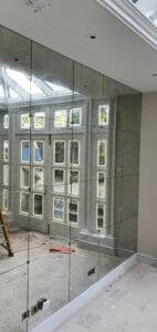 antique mirrors wall