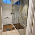 blue antique mirror wall