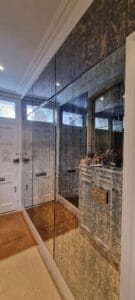 blue antique mirrors for hall