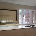 antique mirror for kitchen splashback