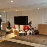 Large custom mirror wall panels fitted in a luxury interior