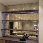 Bespoke mirror wall installation in a kitchen in West London